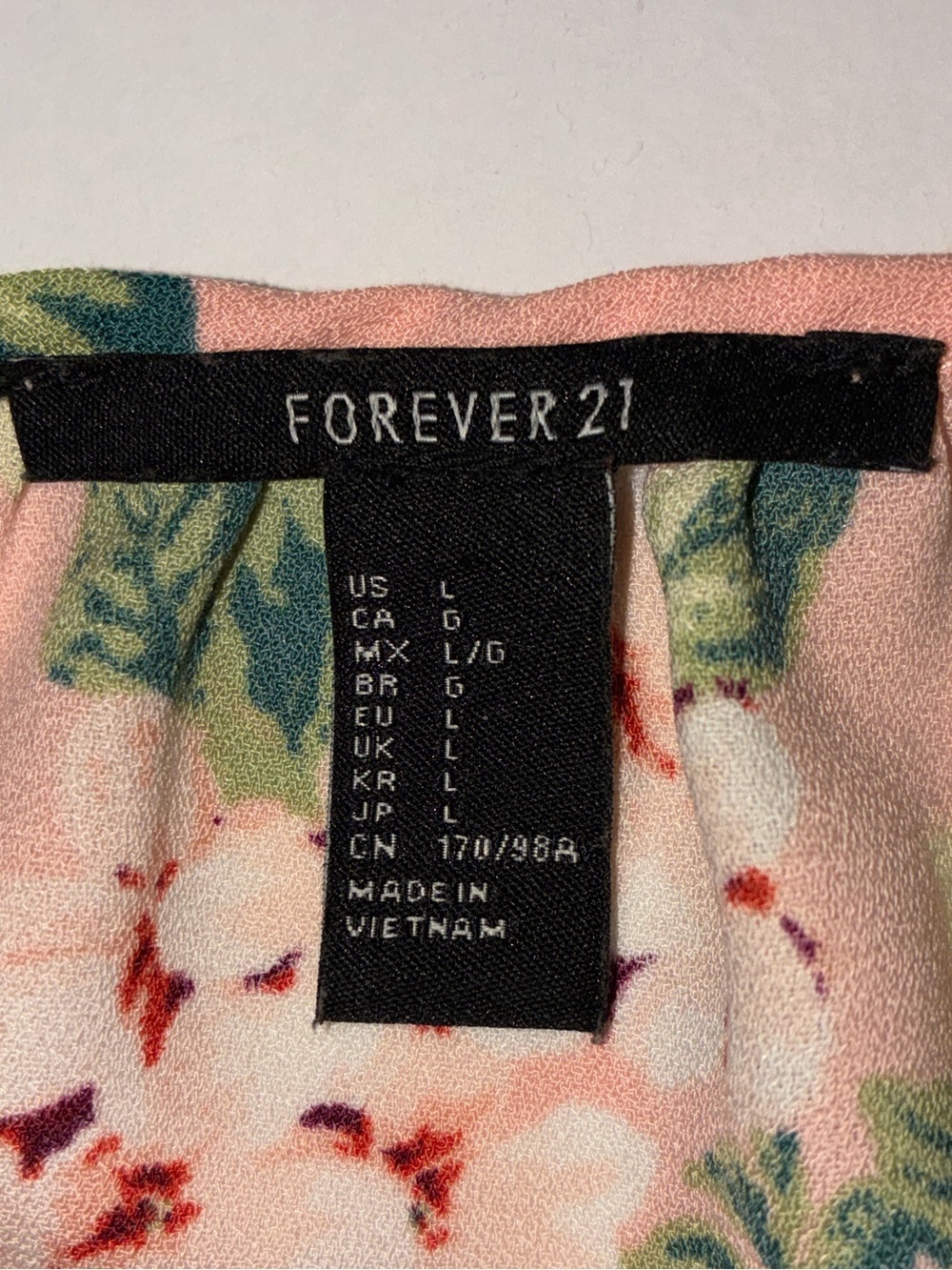 Forever 21 L Pink Floral Cold-Shoulder Camisole - Picture 2 of 15